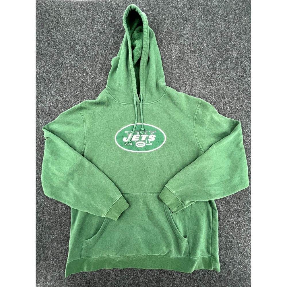 New York Jets Hoodie‎ Mens Large Green NFL Team Apparel Football Sports Fleece